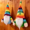Muñeca sin rostro Haobei Transfronteriza Juguete Festival Arcoíris Decoraciones Fiesta Navideña Colgante Muñeco Pequeño Rudolph Regalo
