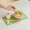 Set de Té Matcha Japonés con Gradiente Rosa, Set de Batidor de Matcha, Tazón de Matcha, Cuchara de Bambú, Colador, Paño de Té, Juego de 7 Piezas