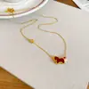 Brincos de Zircônia Cavalo Vermelho, Colar, Pulseira, Conjunto de Joias Estilo Vintage Ano Zodiacal, Acessórios de Luxo Leve de Alta Qualidade