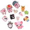 Novos bordados de desenhos animados de animais pequenos adesivos de tecido pessoas sociais TikTok porco fofo combinação etiqueta bordada patches adesivos fornecimento direto