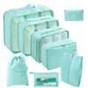 Conjunto de Bolsas de Armazenamento para Viagem Transfronteiriça com Sete ou Oito Peças, Bolsa de Armazenamento para Viagem de Negócios, Bolsa de Armazenamento de Grande Capacidade, Conjunto de Armazenamento à Prova d'Água