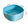 Cesta de Drenaje de Plástico Extra Grande Engrosado de Aspecto Alto Cesta de Almacenamiento Multifuncional para el Hogar Cesta para Lavar Verduras