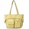 Bolso personalizado para estudiantes universitarios, bolso simple versátil de color sólido para clases, bolso de hombro para el día a día, bolsa tote de gran capacidad