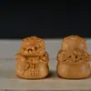 Artesanías de Colgante para Bolsa con Talla de Madera de Ciprés del Zodiaco, Adornos Coleccionables de Mano, Colgantes de los Doce Animales del Zodiaco, Souvenirs de Escritorio