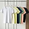 Pedido Diario [Serie de Nuevos Productos Primavera y Verano] Camiseta de Mujer Cuello Redondo Manga Corta Versátil 455758