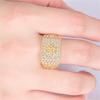 Múltiples Anillos de Lujo con Diamantes Microincrustados y Grabados, Incluyendo Anillos con los Caracteres 'Fortuna' y 'Riqueza'. Anillos Abiertos Creativos, Audaces y Lujosos
