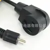 Cable de alimentación con enchufe estándar americano Enchufe estándar americano de tres núcleos Enchufe americano de bloqueo recto Cable de alimentación con enchufe de cola de palabra