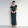 Lotte Modal Conjunto Casual de Duas Peças Primavera e Verão Saia Alta de Manga Curta Ar Condicionado Suave Estilo Japonês Cor Sólida Roupa Exterior