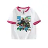 Camisetas de Manga Corta Co-Branded de Minecraft para Hombre y Mujer, Ropa Versátil de Algodón Puro Creeper de Minecraft para Niños en Verano