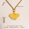 Tienda de Oro Puzuo Mismo Estilo Arena Dorada Accesorios DIY Incrustados con Diamantes y Colgante de Mariposa Flotante Collar para Mujeres Exquisita Retro Cadena para Clavícula