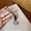 Nuevo Collar Colgante de Resina Estilo Étnico Chino Marrón Retro para Mujer Lanyard Cadena de Clavícula Accesorios Nuevo Estilo 2026