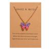 Venta caliente transfronteriza, collar de aleación de estilo bohemio con pintura al óleo de mariposa inclinada, collar creativo de mariposa, cadena de clavícula