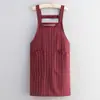 Delantal Nuevo para Adultos para el Hogar con Tirantes, Estilo Coreano, Moderno para Hombres y Mujeres, Tela de Algodón para Cocina, Longitud Extendida, Ropa de Trabajo Anti-Manchas y a Prueba de Aceite