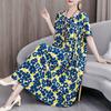 Vestido de Verano de Algodón Seda para Mujeres de Mediana Edad y Mayores Talla Grande Holgado Joven Madre Ropa de Casa Camisón Se Puede Usar Afuera