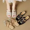 Novedad Primavera y Otoño 2026 Zapatillas de Mujer con Punta Cuadrada, Escotadas, Punta Abierta, Tacón de Cuña Hueco Estilo Retro Francés, Que Aumentan la Altura
