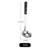 Espátula para freír de acero inoxidable de alta gama, mango de tres puntas, perla negra, 3 cm, espátula de tres puntas para uso doméstico, cuchara para gachas, venta al por mayor