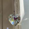 LT Día de San Valentín Día de la Madre Amor Colgante de Cristal 4.5cm Reflejo de Color Colgante de Corazón de Durazno Decoración Navideña para el Hogar