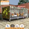 Gallinero Cifrado para Exteriores con Cubierta para Lluvia, a Prueba de Viento e Impermeable para Uso en Exteriores, Jaula de Cría Doméstica Extra Grande con Bandeja para Excrementos, Jaula para Patos