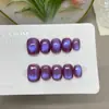 Luz morada armadura pura para llevar en la mano ojo de gato armadura de fototerapia temperamento blanco uñas postizas removibles diario al por mayor pegatinas para uñas