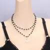 Colar de Clavícula Cruz Personalizada Simples e Transfronteiriça Europeia e Americana Colar Empilhado Estrela da Lua Escura Estilo Doce e Cool