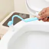 Cepillo para inodoro de mango curvo en forma de V, uso doméstico, para limpiar áreas de difícil acceso y grietas. Un cepillo pequeño de plástico para limpiar el interior y los bordes de la taza del inodoro