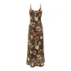 Estilo Europeo y Americano Primavera 2026 Nuevo Vestido Largo de Vacaciones con Estampado Floral Retro Francés y Tirantes