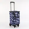 Carrito de Camping con Bolsa de Arrastre, Carrito Telescópico, Carrito de Compras con Ruedas, Remolque Pequeño para Recoger Paquetes, Bolsa Plegable para Mudanzas