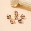 Set de Preservación del Color para Bolsas de Oro de 18K Accesorios de Cuentas de Zirconia de Color Cubo de Cuentas Espaciadoras Taladro de Cuentas Accesorios para Pulseras de Cuentas