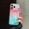 Venta al por mayor de fábrica adecuada para funda de teléfono Apple 17, estilo coreano iPhone 18 Pro Max color degradado 17 Pro funda magnética