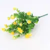 Flor de Eucalipto de 7 Puntas Flor Artificial de Rosa Hoja de Dinero Loto de Plástico Decoración de Boda Jardinería Flor Falsa Venta al Por Mayor