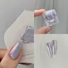 Nuevo arte de uñas polvo de luna rojo popular brillo aurora joyería para uñas plata súper brillante polvo de espejo mágico venta al por mayor transfronteriza