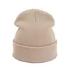 Gorro de Punto para Padres e Hijos Estilo Europeo Otoño Invierno Color Caramelo Lana Moda Unisex Cálido para el Frío