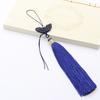 Accesorios semiacabados de Yupei con punta antigua, cuerda colgante desmontada, accesorios con punta colgante, cuerda con borlas hecha a mano.