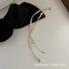Pulsera Chenmo Light de lujo estilo retro coreano con perlas y diseño para mujer, estilo francés, estilo nicho, geométrica, hecha a mano.