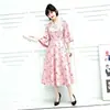 Vestido A-line Holgado de Manga Media y Cuello Redondo con Estampado Floral Retro Nuevo 2026, Estilo Suave y Elegante, Versátil para el Uso Diario