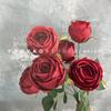 Buquês Simulados de Rosas Princesa de 7 Cabeças, Buquês de Mão, Flores Artificiais, Arranjos Florais para Exposição de Casamento em Estilo Europeu, Ornamentos Florais