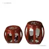 Taburete Redondo de Madera Maciza, Taburete Bajo Pequeño Estilo Chino, Taburete de Madera para Guzheng, Taburete de Madera para Tambor de Palo de Rosa, Taburete de Bordado, Taburete para Sentarse, Taburete para Cambiarse los Zapatos