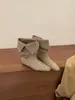 Botas femininas curtas estilo coreano com fivela de cinto e bico quadrado, modelo inverno 2026, botas finas que aumentam a altura, cano reversível, botas de motociclista cool e estilosas, botas de cano médio