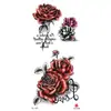 Atacado de Fábrica Adesivos de Tatuagem Sexy Feminino Clavícula Flor Rosa Tatuagem à Prova d'Água