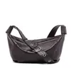 Bolsa de Couro Vegetal para Mulheres, Formato de Croissant, Novo Modelo 2026, Bolsa Feminina de Couro Genuíno, Bolsa de Ombro Transversal Vintage para o Dia a Dia