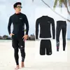Traje de Surf para Pareja al por Mayor con Cremallera, Mangas Largas y Pantalones Largos, Traje de Buceo, Rash Guard, Traje de Baño de Dos Piezas con Protección Solar para Hombres y Mujeres