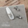 Nova entrada luxo estilo francês zircon nail art joias pó diamante série nail art crescente lua dente corrente irregular borboleta decoração