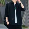 Camisa de Hombre de Algodón Puro Lavado Manga Tres Cuartos Casual Estilo Hong Kong Versión Holgada Manga Media Camisa Hombre de Moda Dropshipping