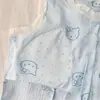 Pijama con Almohadillas Integradas para Mujer, Chaleco sin Mangas de Algodón Nube de Verano con Shorts, Ropa de Casa Linda de Dibujos Animados para Niña