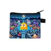 Cartera de monedas de dibujos animados de Pac-Man, monedero con cremallera, tarjetero con temática de videojuegos y bolsa para guardar auriculares - al por mayor
