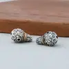 Plata de Ley S925 Loto Mantra de Seis Caracteres Tibetano Cuentas Budistas Accesorios Cabeza de Buda de Tres Vías Estrella Vajra Luna Bodhi Accesorios