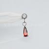 Pendientes Colgantes de Aleación de Titanio F136 Sentido Avanzado Pendientes de Gota de Diamante Red de Colgante Pendientes de Lágrimas Celebrantes