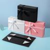 Caja de Regalo Plegable con Lazo de Cinta de Una Pieza para el Día de San Valentín, Caja de Regalo Simple para Cumpleaños, Caja para Empaque de Regalo, Venta Caliente Transfronteriza