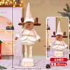 Decoração de Boneco Retrátil Novo Papai Noel Boneco de Neve Transfronteiriça Decoração de Boneco de Pé Cor Champanhe de Natal