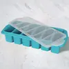 Venta Caliente Transfronteriza Cubitera de Hielo de Silicona Reforzada con Alambre para Cubos de Sopa Caja de Hielo Congelado para Caldo Caja de Almacenamiento para Porcionar Conservación Fresca